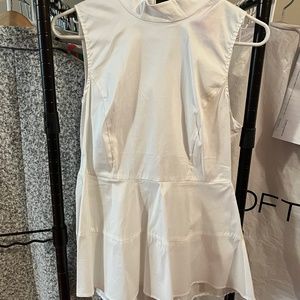 White peplum tank NWT